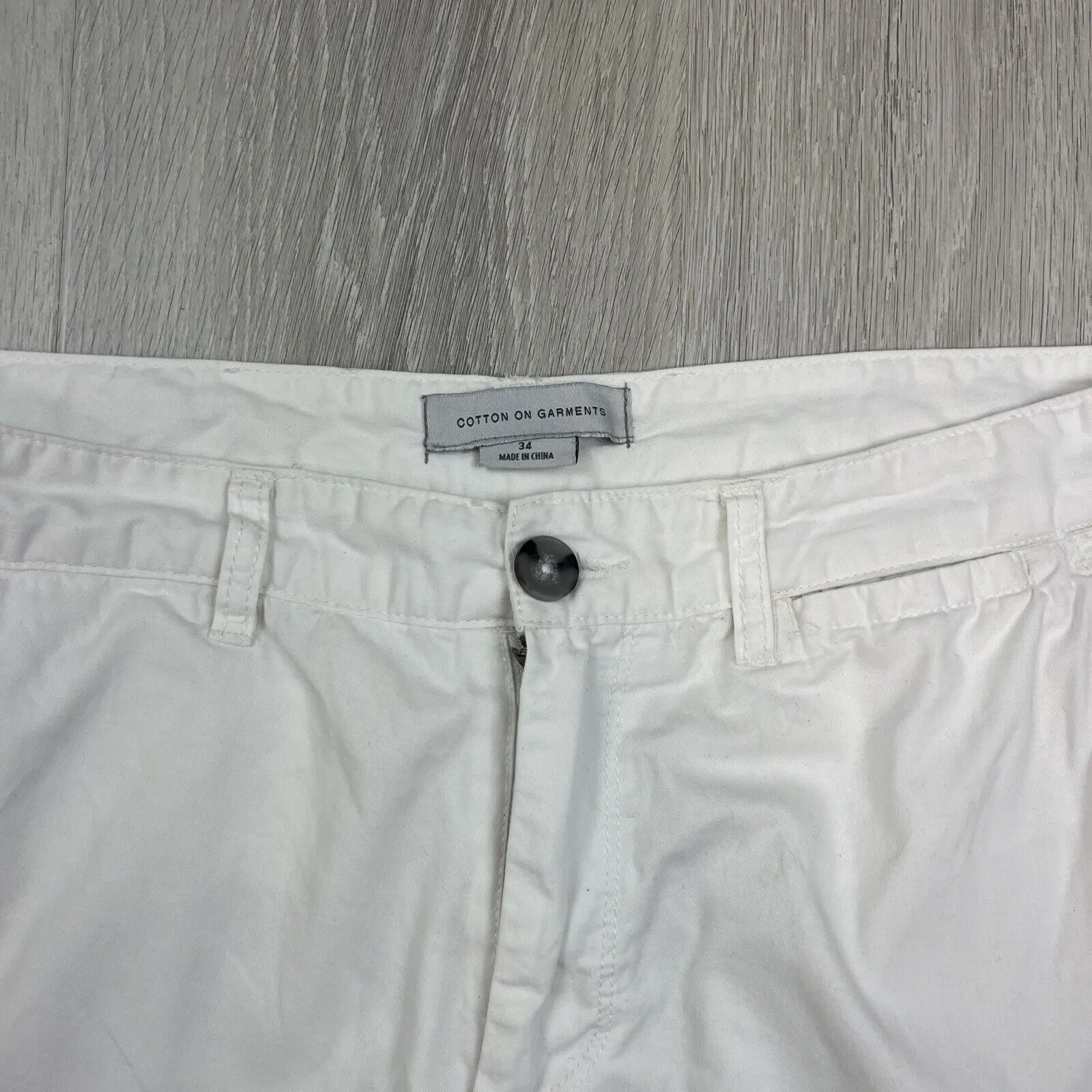 Cotton On Mens White Chino Shorts Size 34