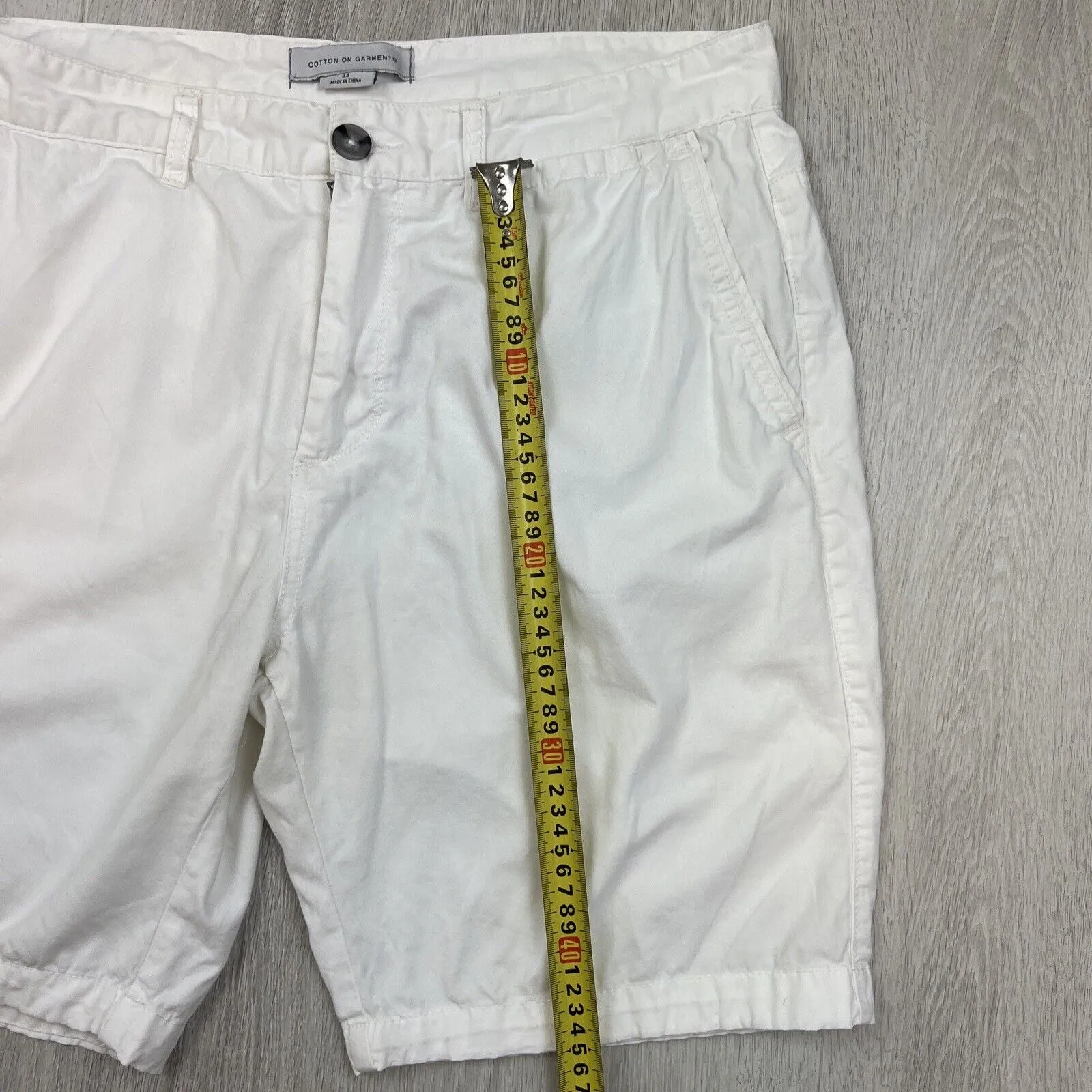 Cotton On Mens White Chino Shorts Size 34