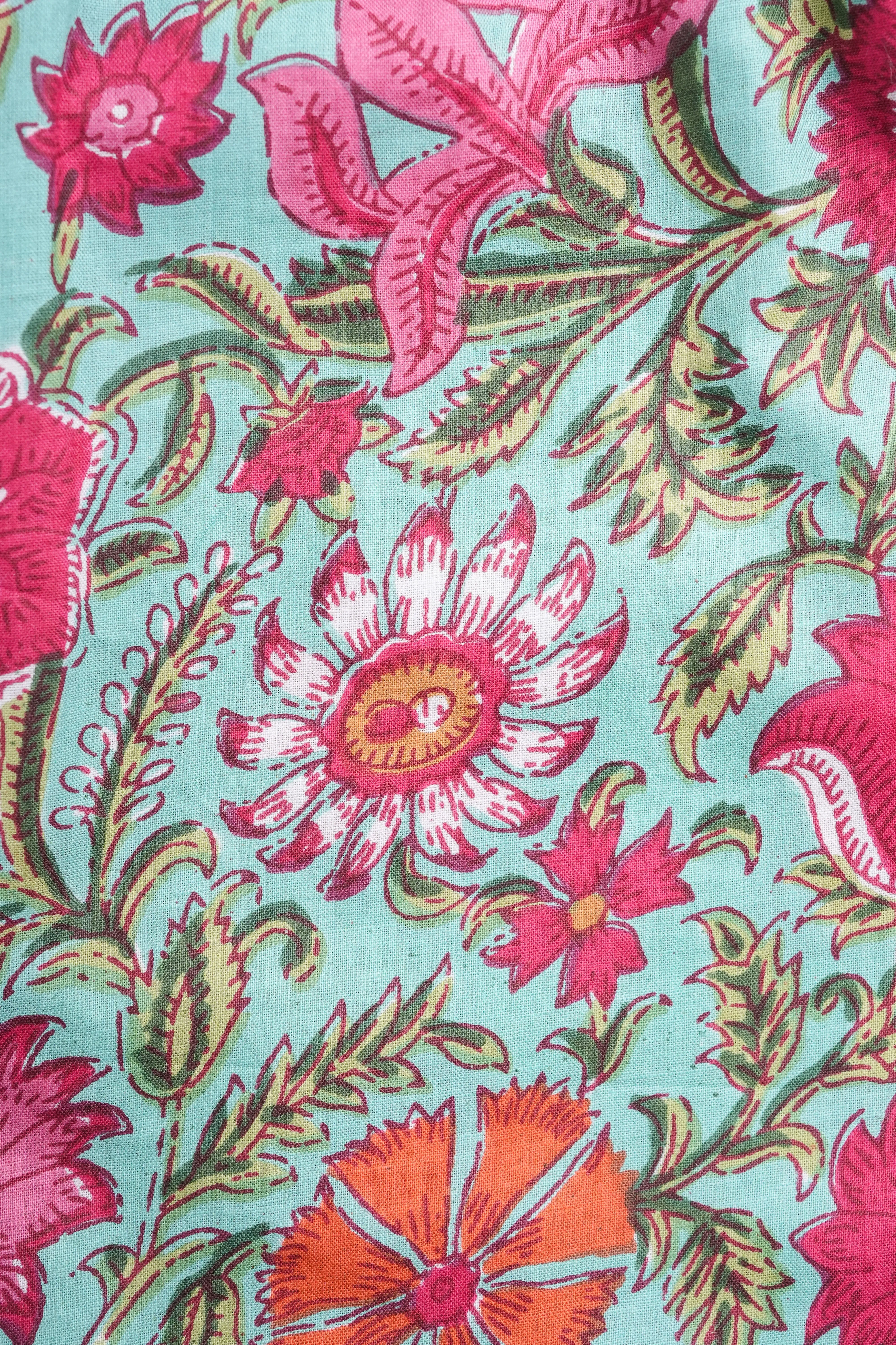 Cotton Pajama Pants Women - Tropical Bloom