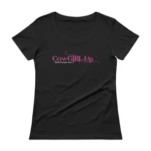 CowGirl Up Panties Up Spurs Down Scoop Neck T-Shirt