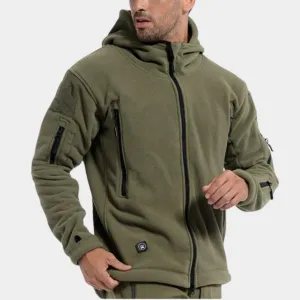 Cozy hooded fleece jacket