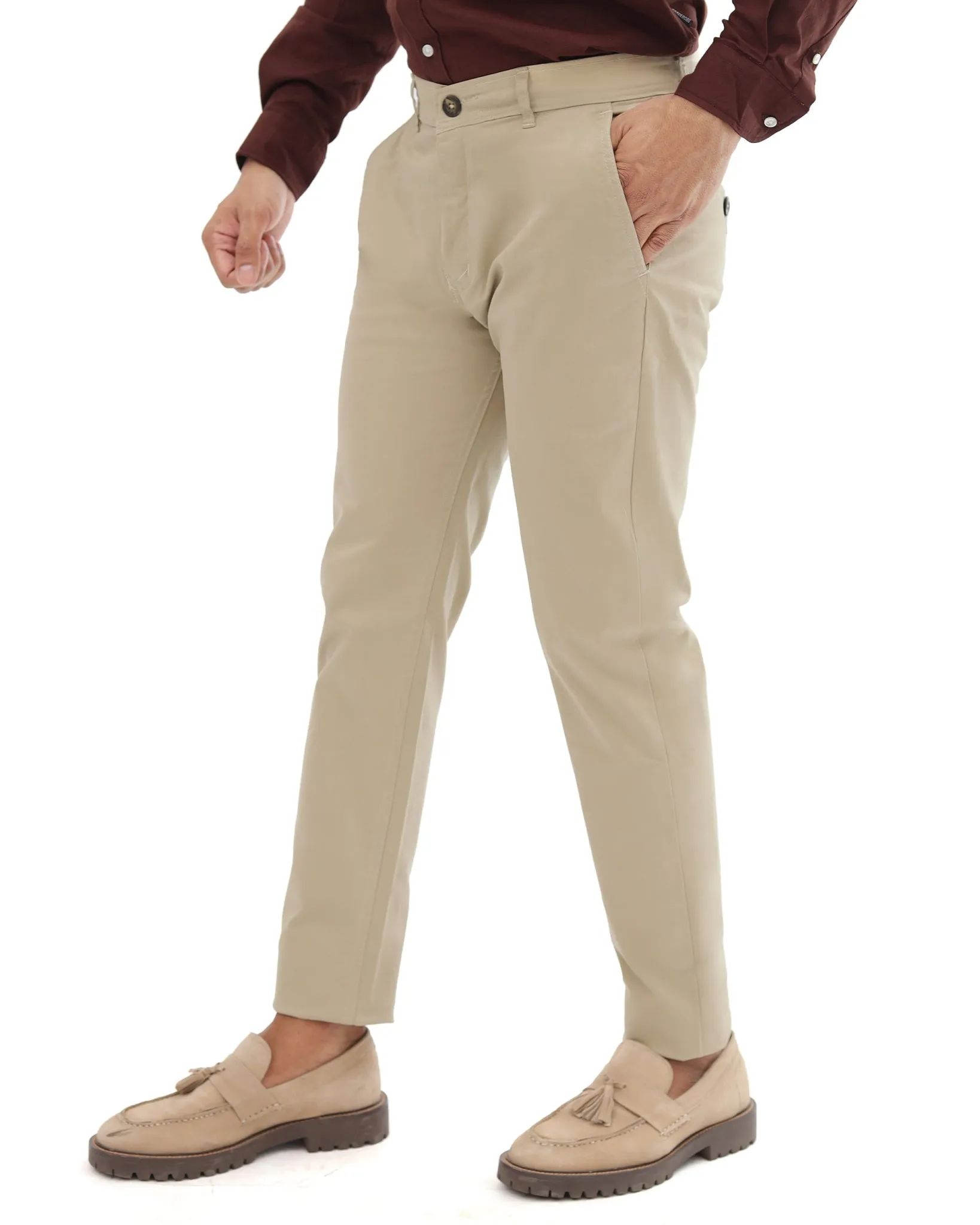 Creamy Camelwood cotton pant