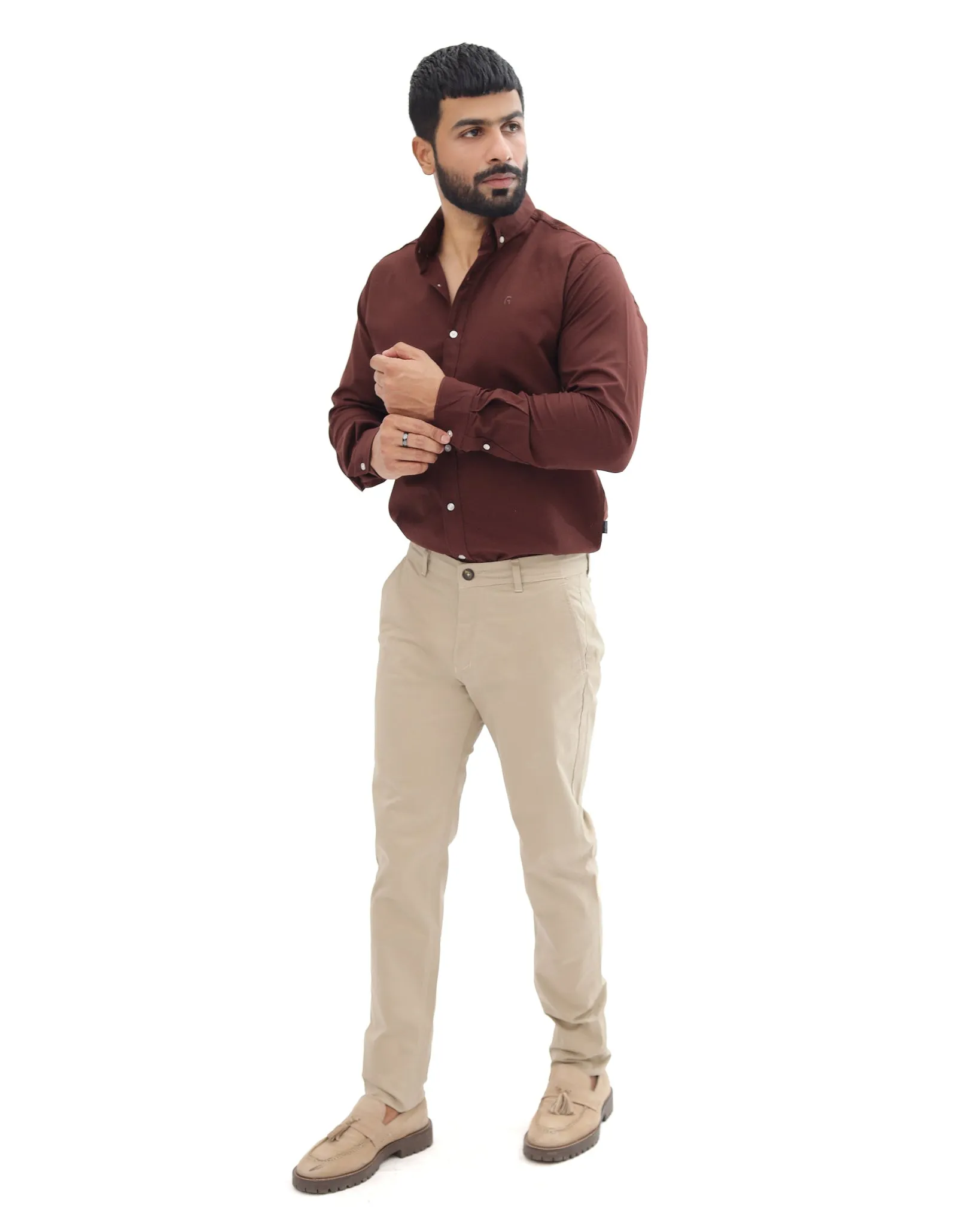 Creamy Camelwood cotton pant