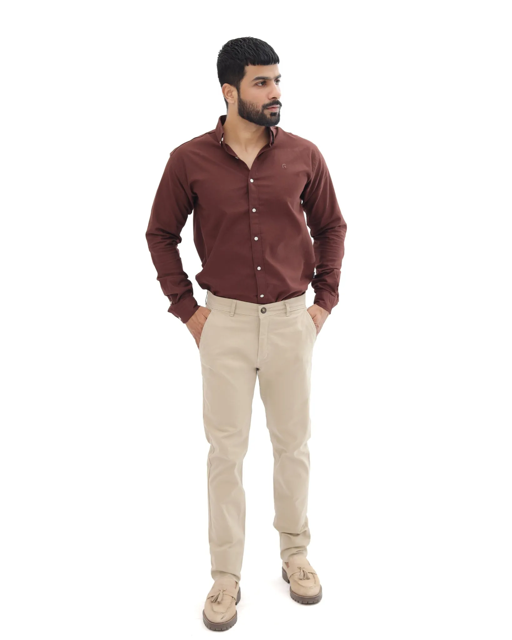 Creamy Camelwood cotton pant