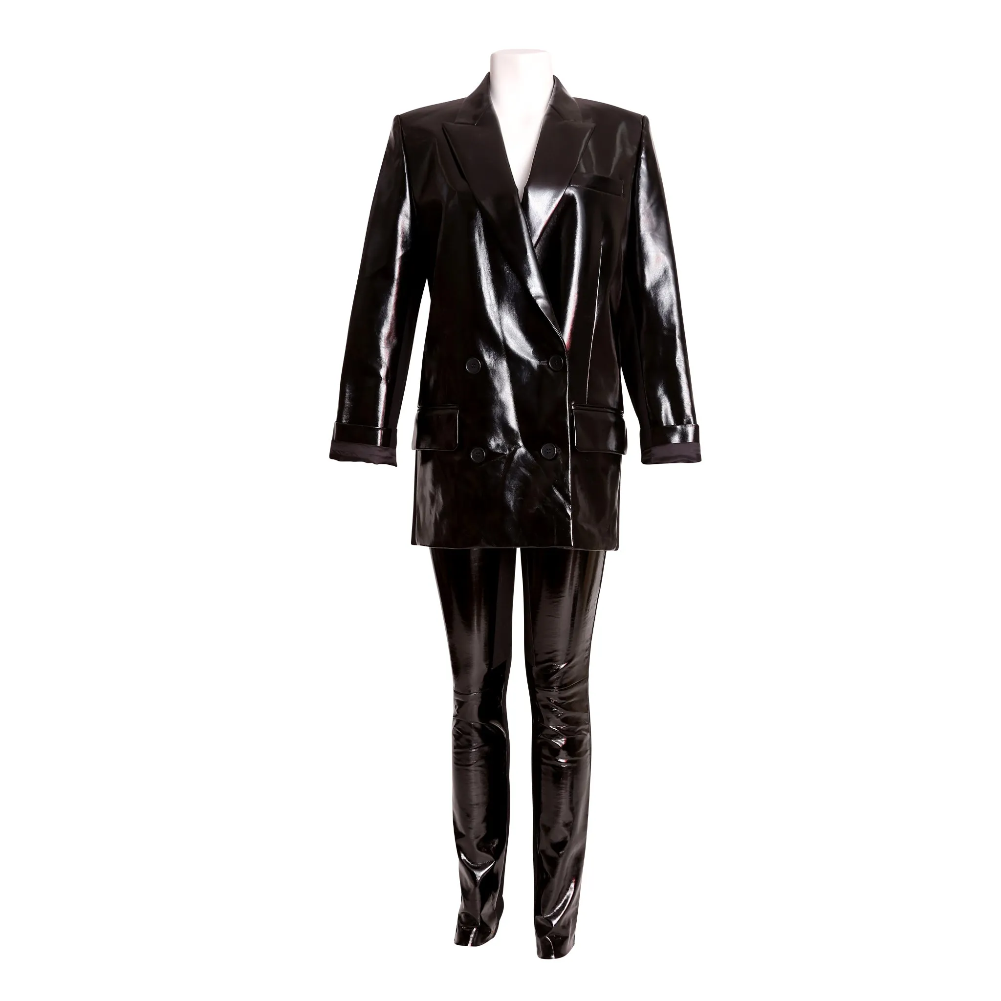 Crepe Black Patent Set