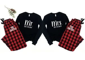 Customized Mr. & Mrs. Christmas Morning Pajamas