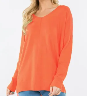 Dahlia Sweater Tunic in Melon