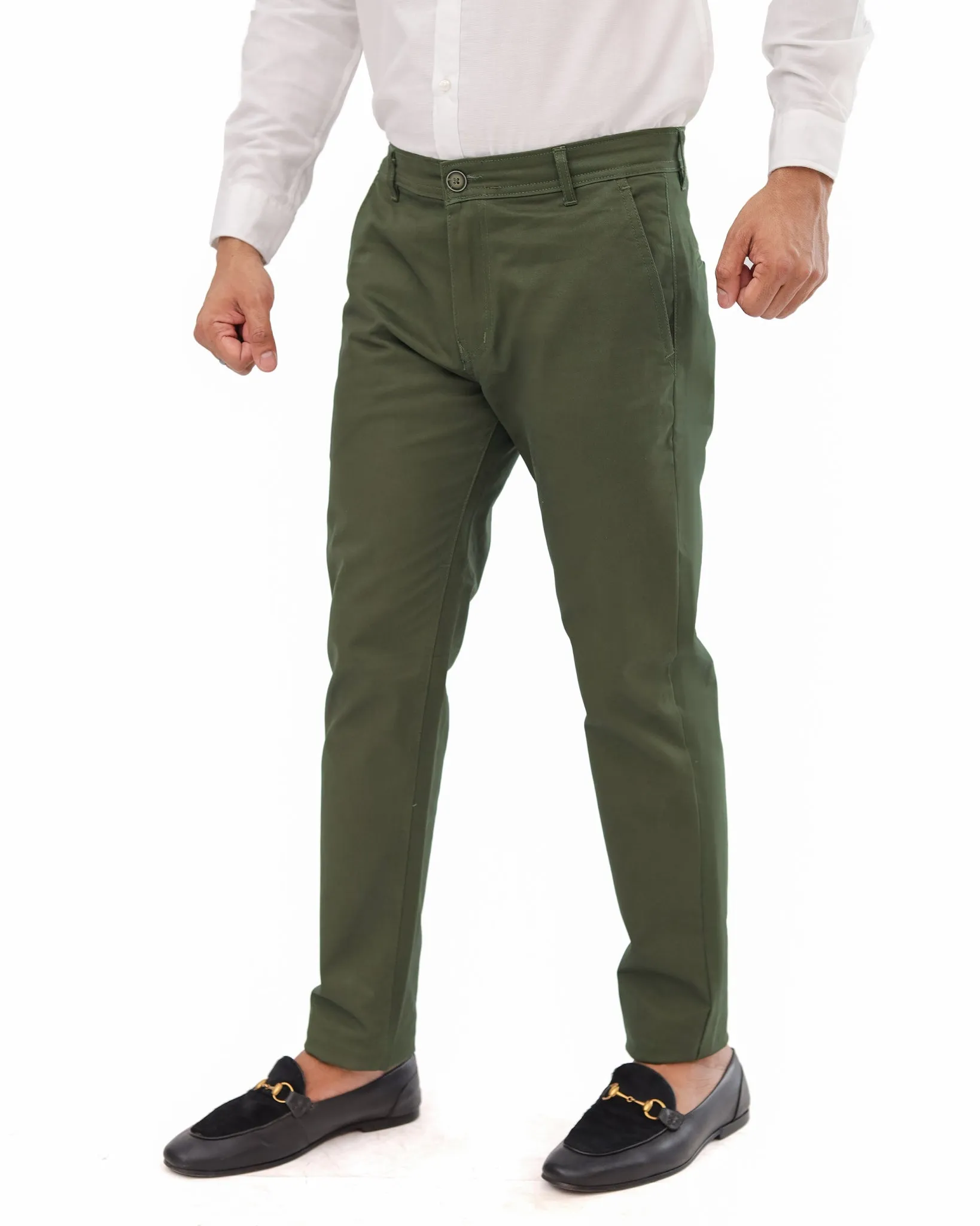Dark Olive Green Cotton Pant