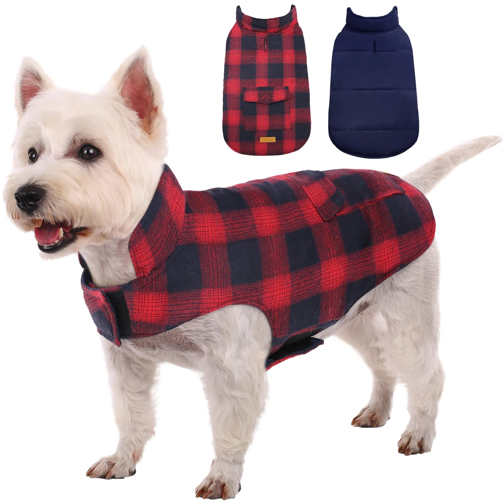 Dog Winter Coat, Reversible Dog Jacket, British Style
