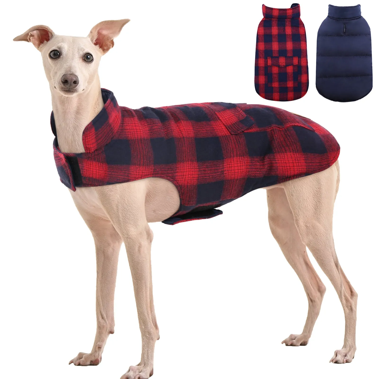 Dog Winter Coat, Reversible Dog Jacket, British Style