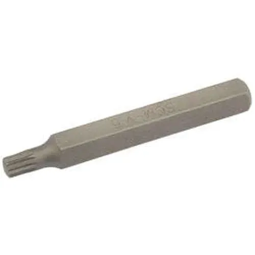 Draper 26281 M6 X 75Mm Spline 10Mm Insert Bit For Mechanic'S Bit Sets 21932, 33614 And 59985 Dr-26281