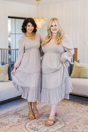 Easy Come, Easy Go Tiered Midi Dress up to 3XL