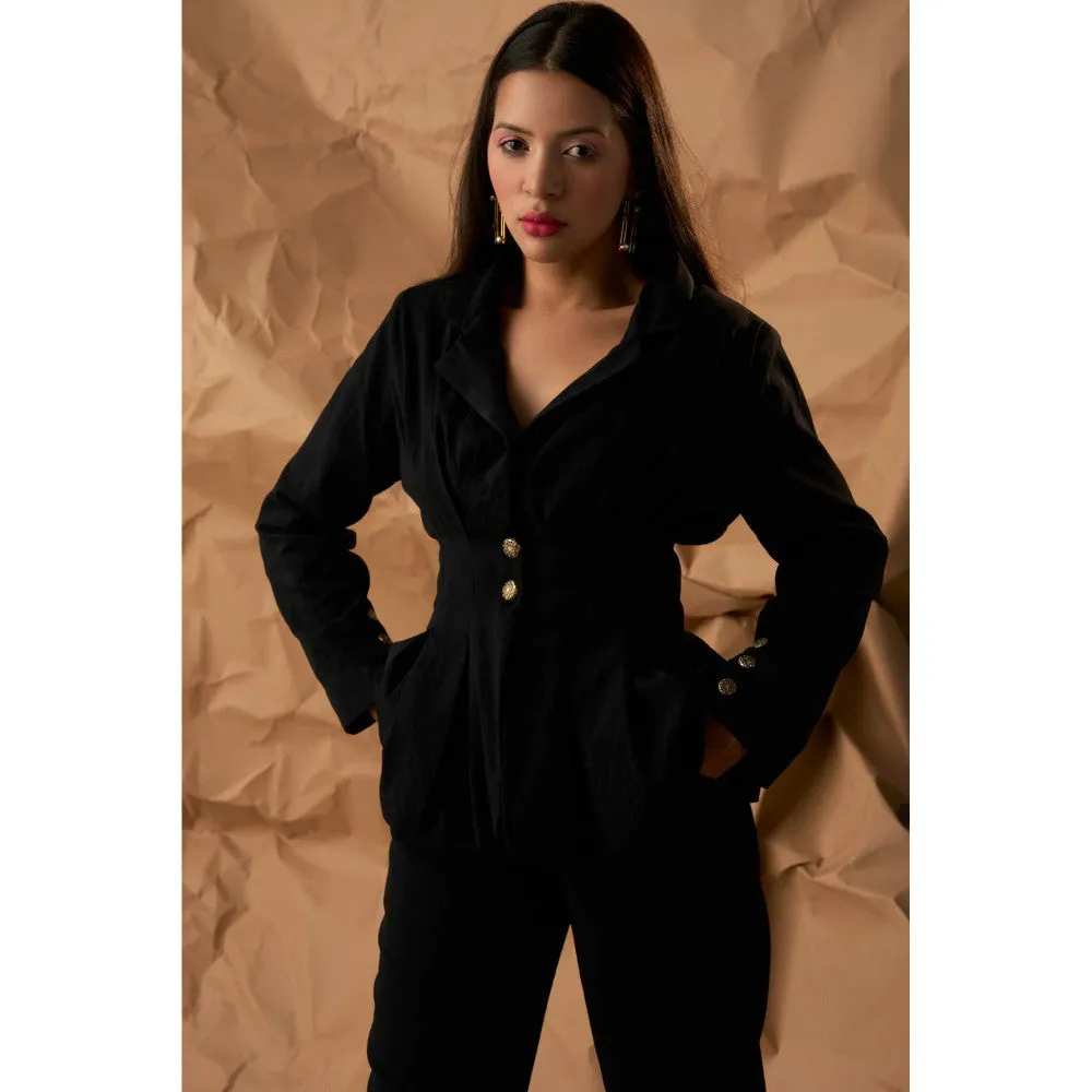 Enness Studio Bonded Black Blazer
