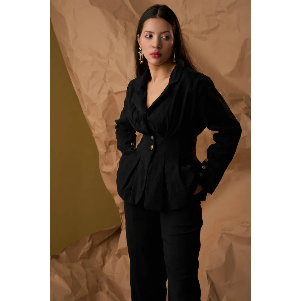 Enness Studio Bonded Black Blazer