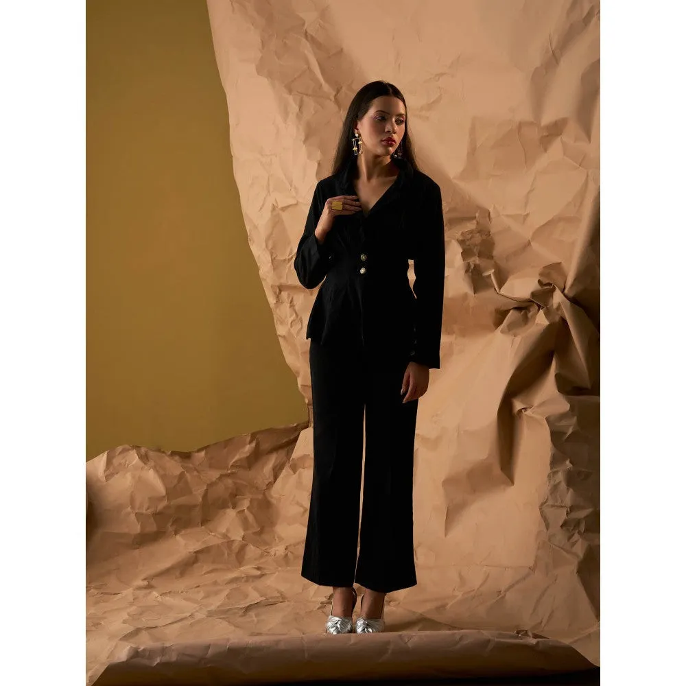 Enness Studio Bonded Black Blazer