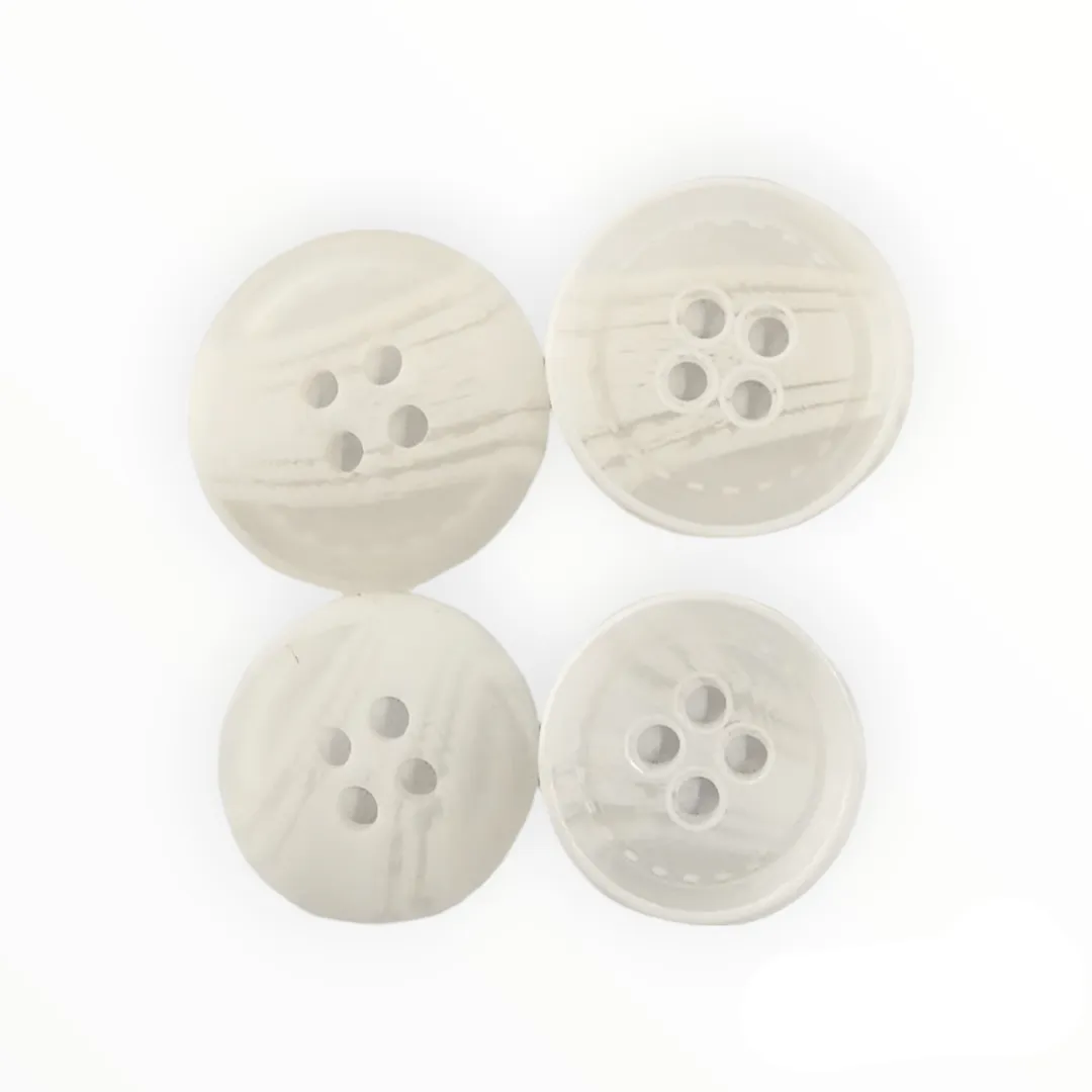 Fancy Buttons 44119 White