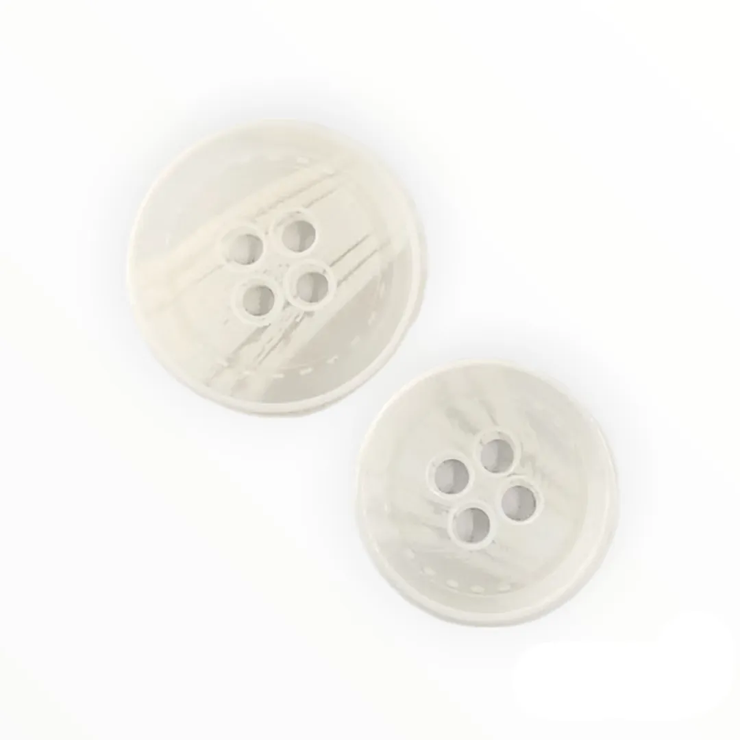 Fancy Buttons 44119 White