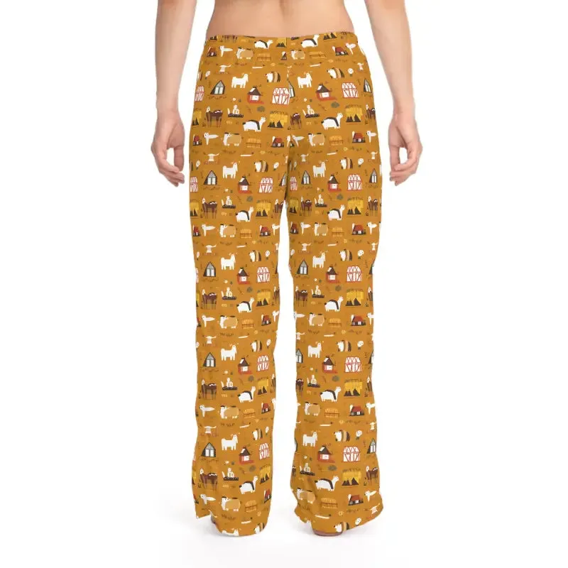 Farm Animals Pajama Pants in Polyester Jersey Knit