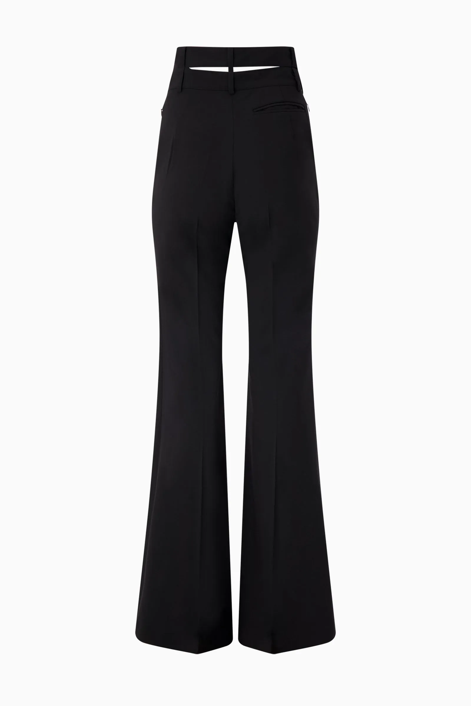 Flared Wrap Suit Pants