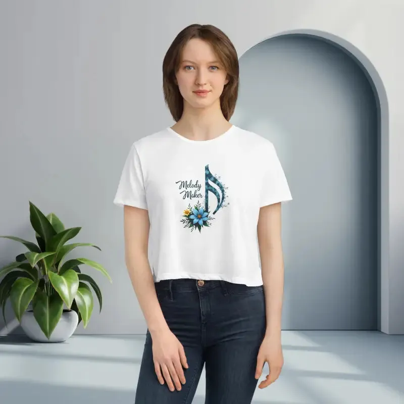 Flowy Cropped Tee for Trendsetting Music Lovers