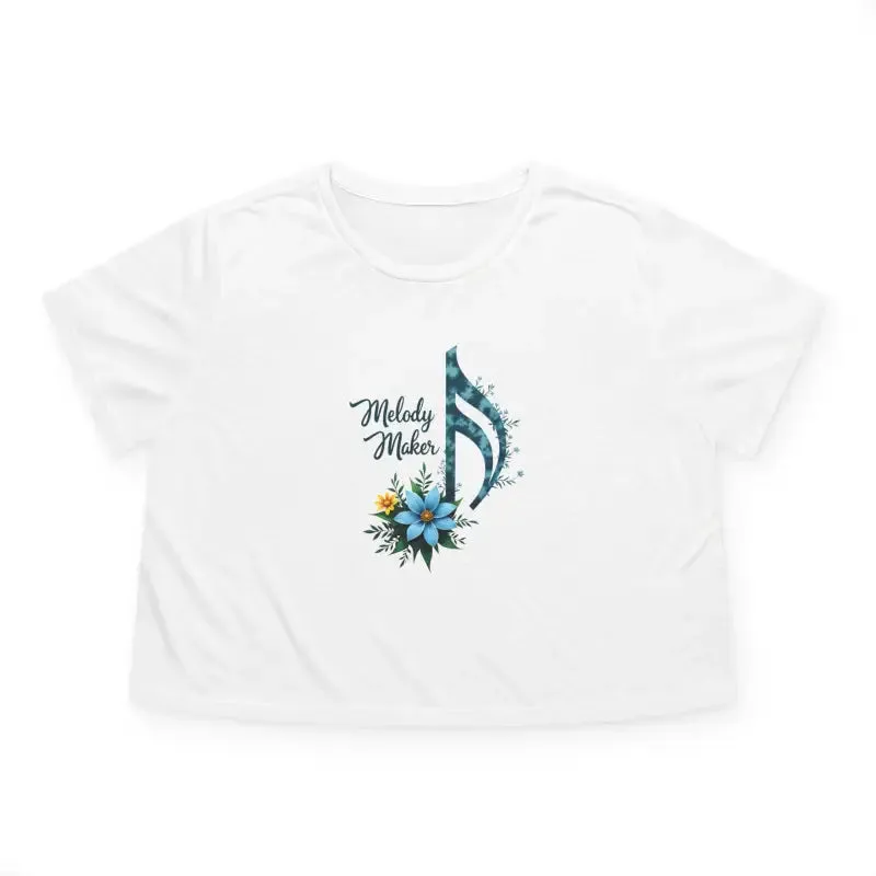 Flowy Cropped Tee for Trendsetting Music Lovers