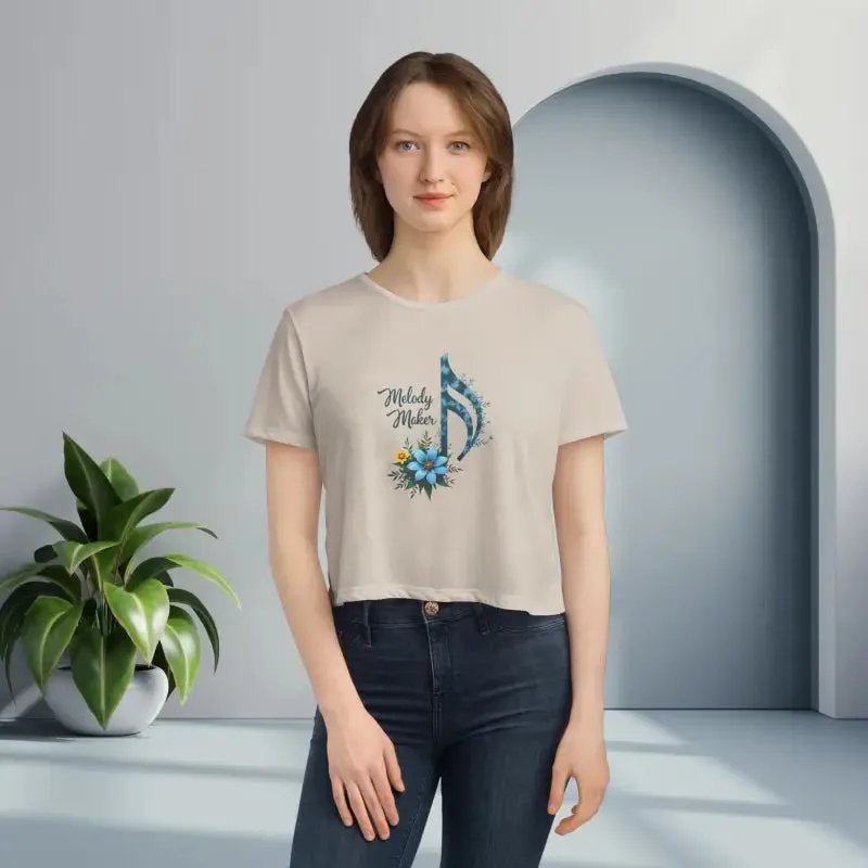 Flowy Cropped Tee for Trendsetting Music Lovers