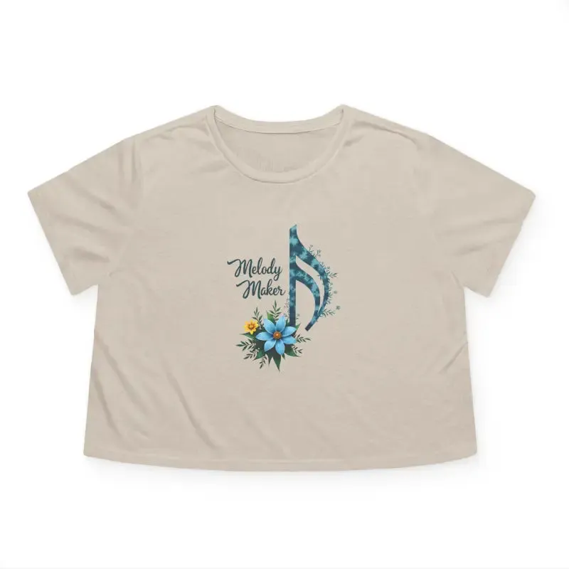 Flowy Cropped Tee for Trendsetting Music Lovers