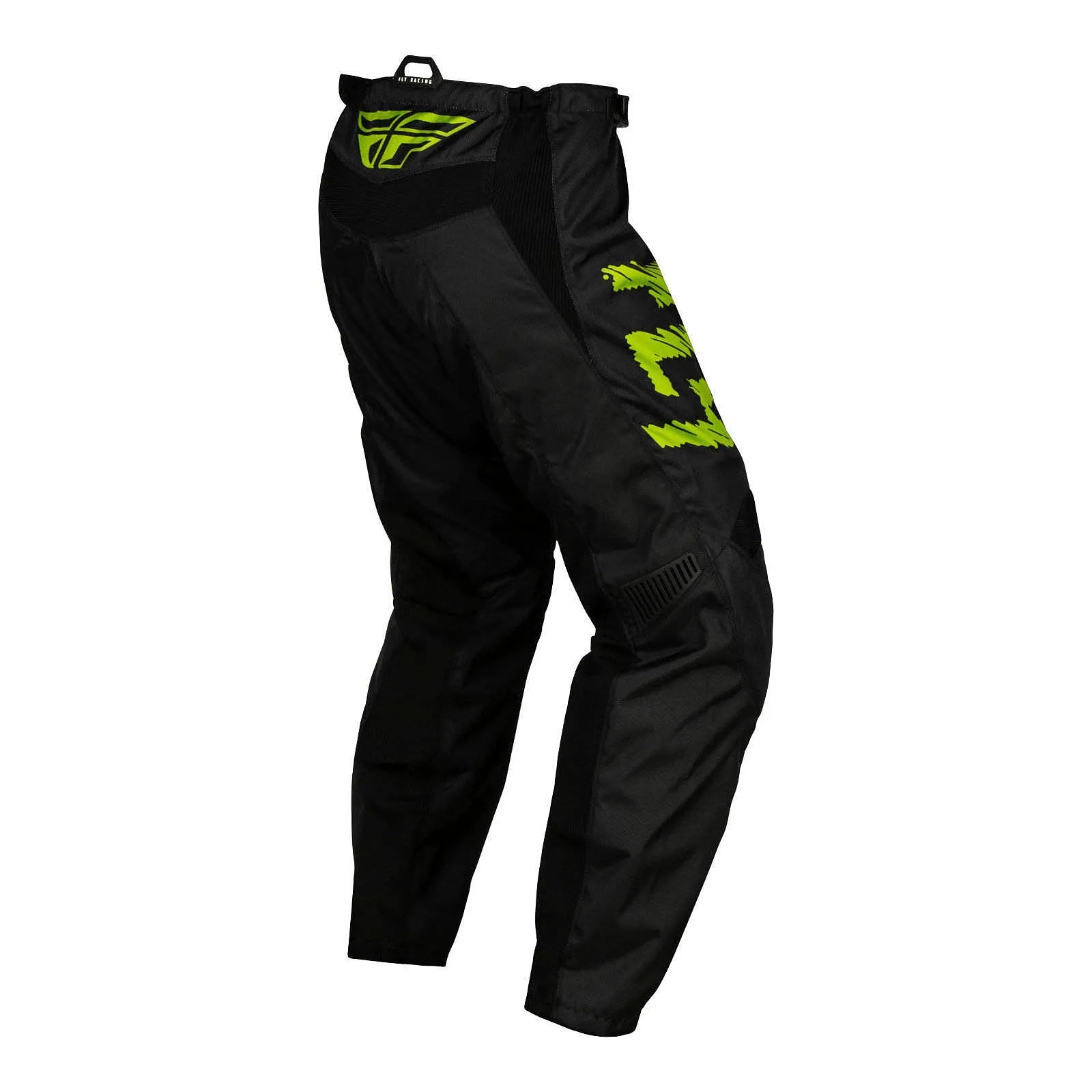 Fly Racing 2024 Youth F-16 Pants - Black / Neon Green / Light Grey