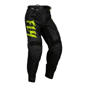 Fly Racing 2024 Youth F-16 Pants - Black / Neon Green / Light Grey