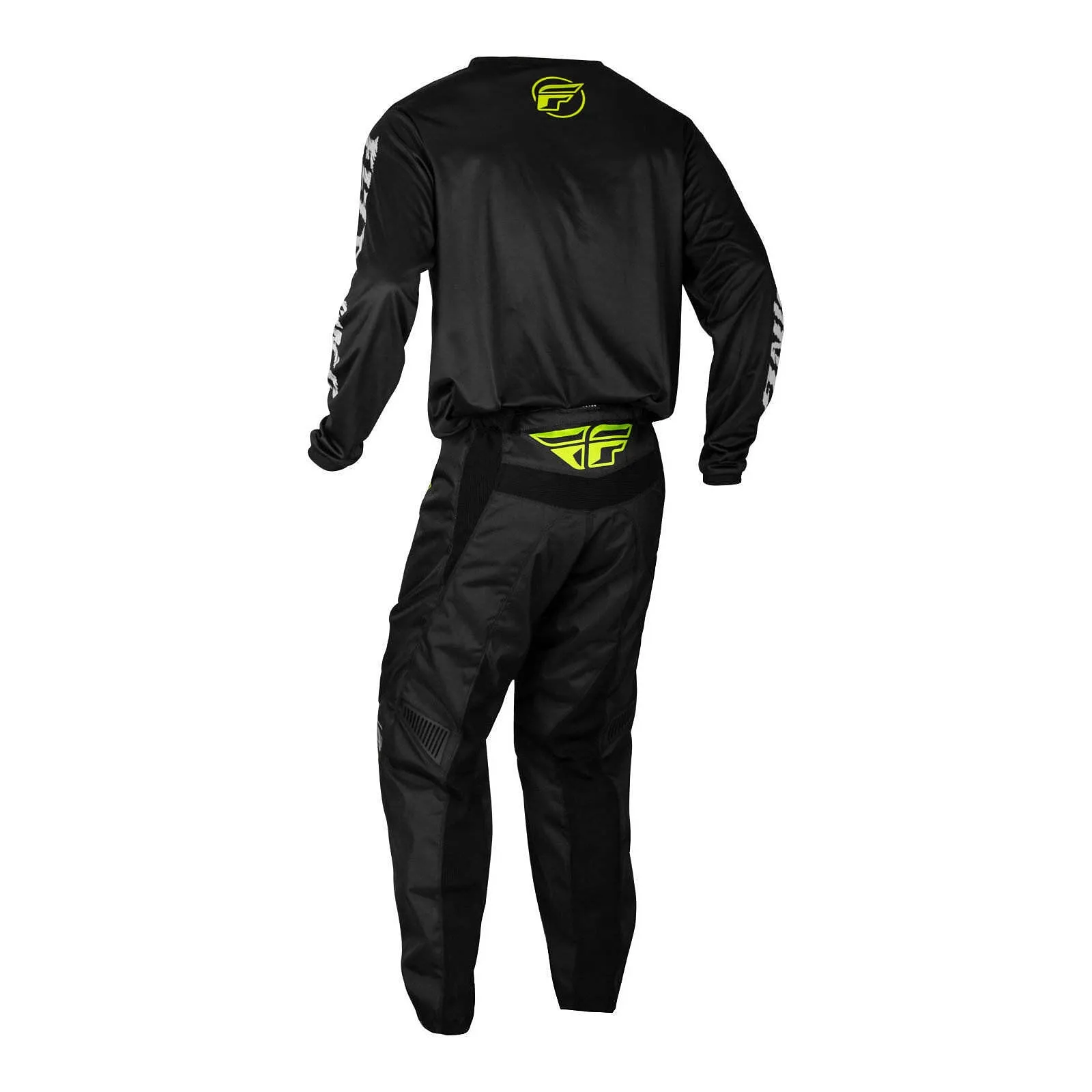 Fly Racing 2024 Youth F-16 Pants - Black / Neon Green / Light Grey