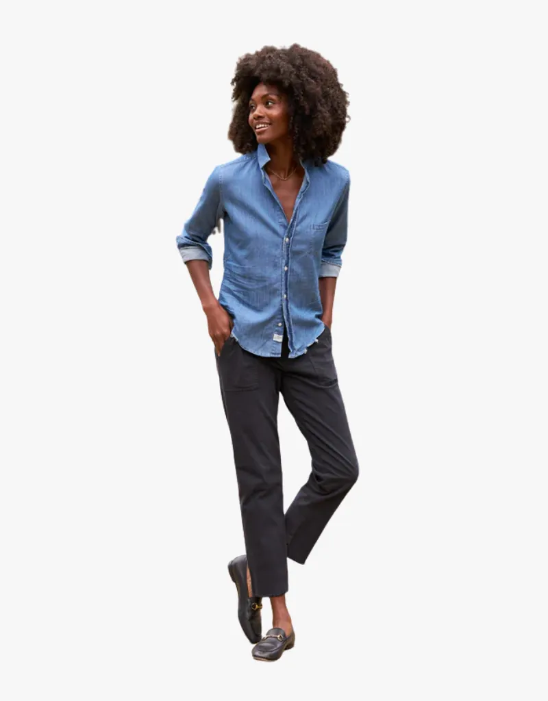 Frank & Eileen Blackrock The Italian Utility Pants in Washed Black (Italian Cotton Twill)