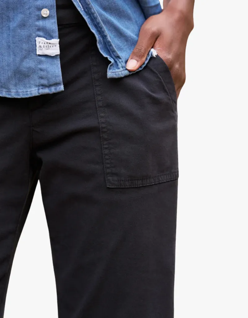 Frank & Eileen Blackrock The Italian Utility Pants in Washed Black (Italian Cotton Twill)