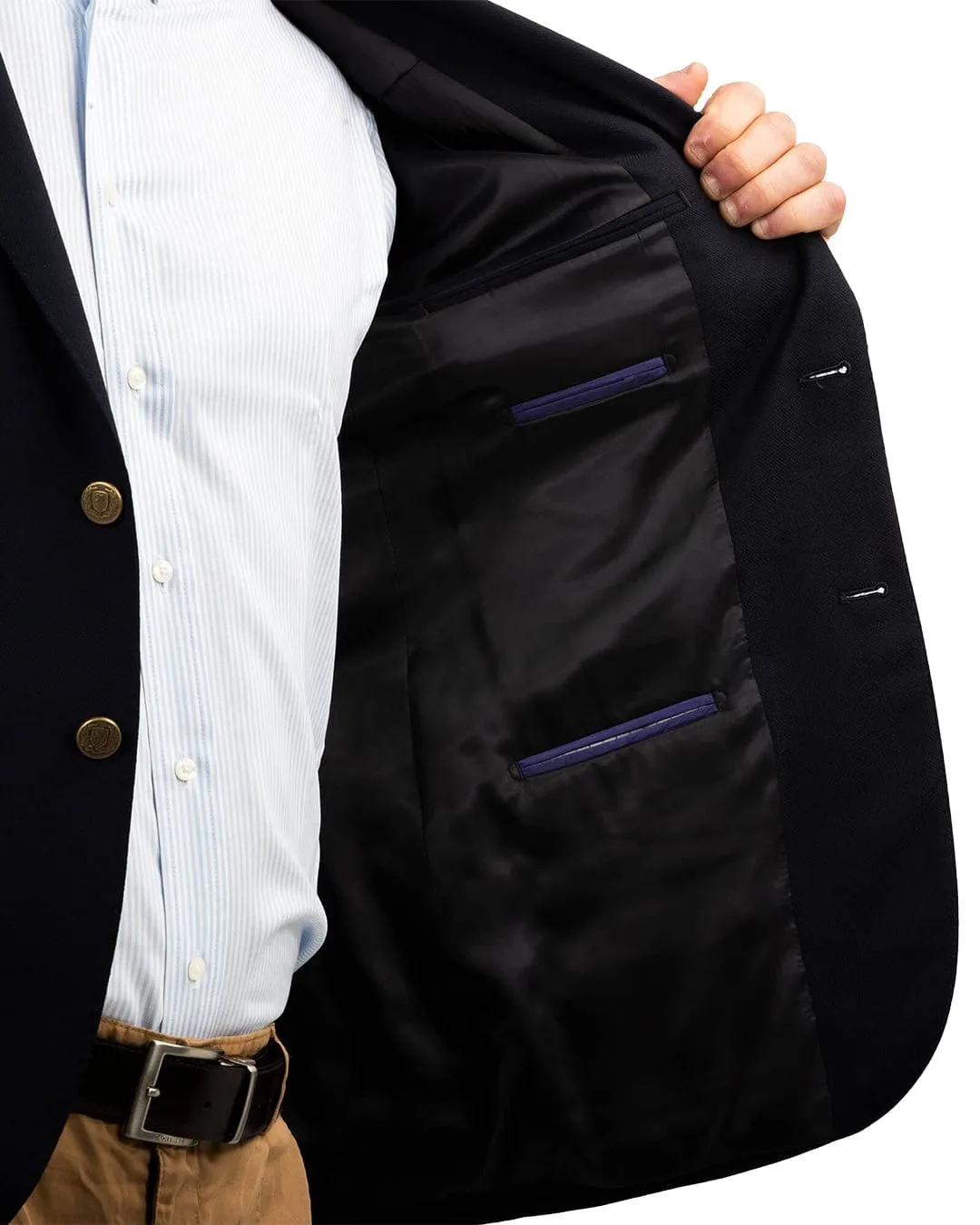 Gagliardi Navy Basketweave Blazer