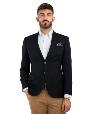 Gagliardi Navy Basketweave Blazer
