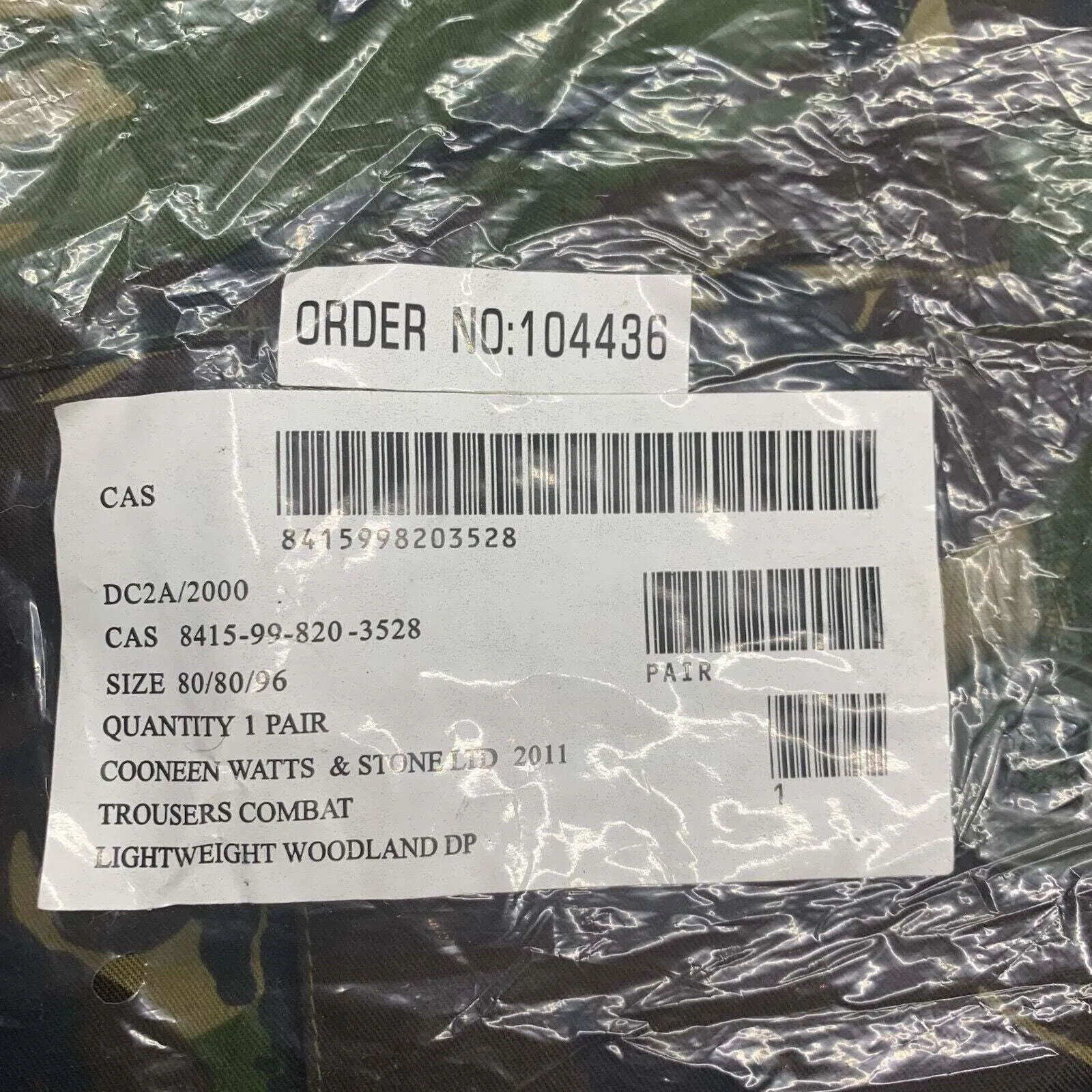 Genuine British Army DPM Camouflage Lightweight Trousers 80/80/96 NEW OLD STOCK