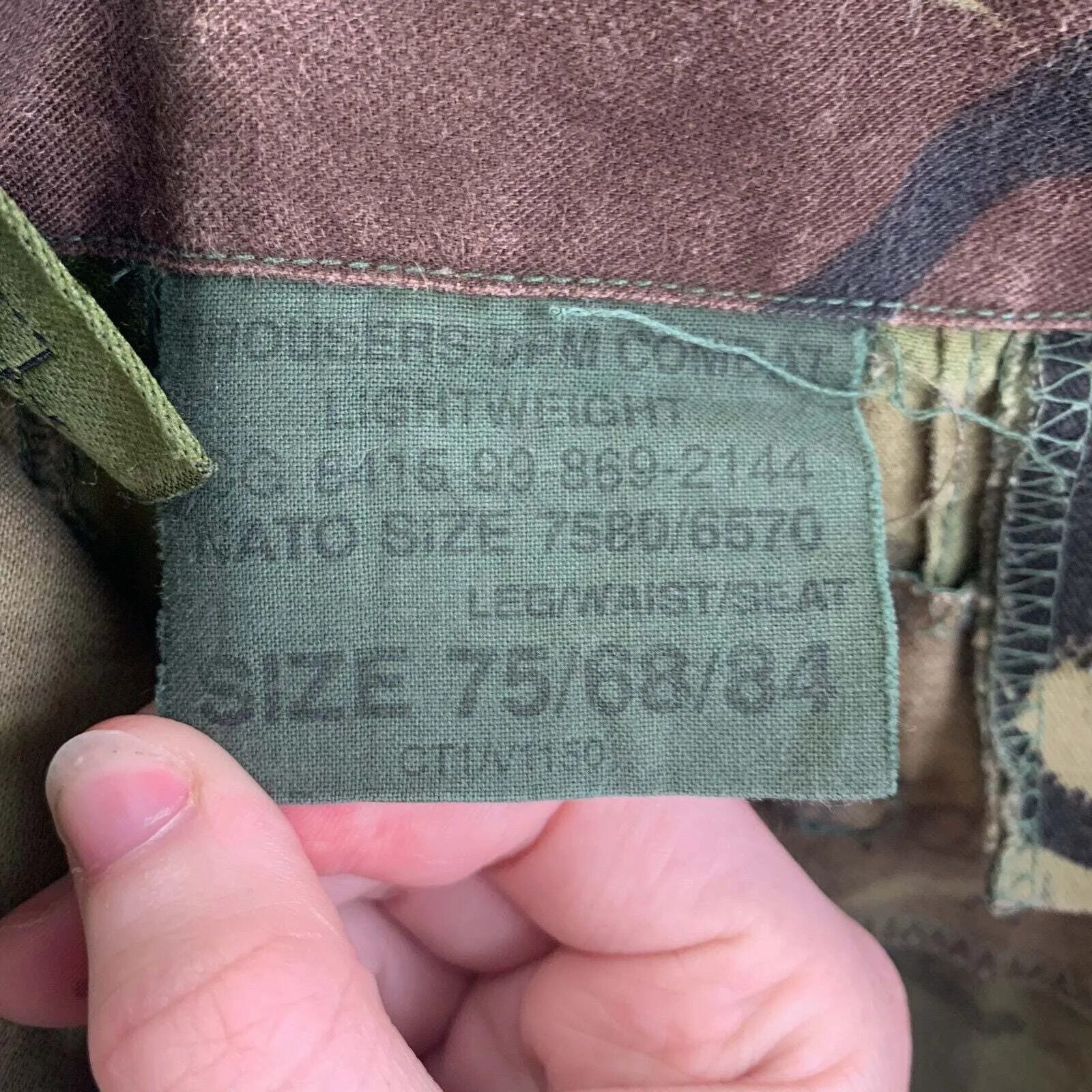 Genuine British Army DPM Camouflaged Combat Trousers Lightweight - Size 75/68/84