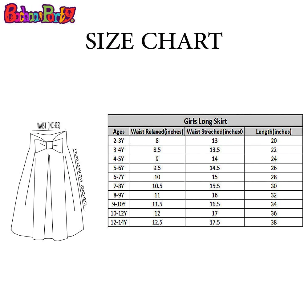 Girls Chiffon Long Skirt Crinkle-Mustard