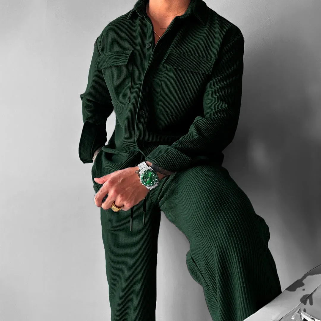 GREEN DOUBLE POCKET CORD SET – RELAXED FIT