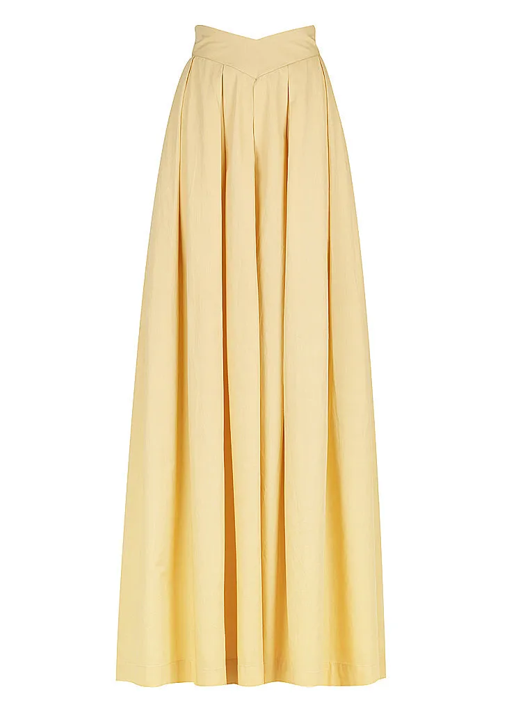 Halter Neck Crop | V Front Midi Skirt