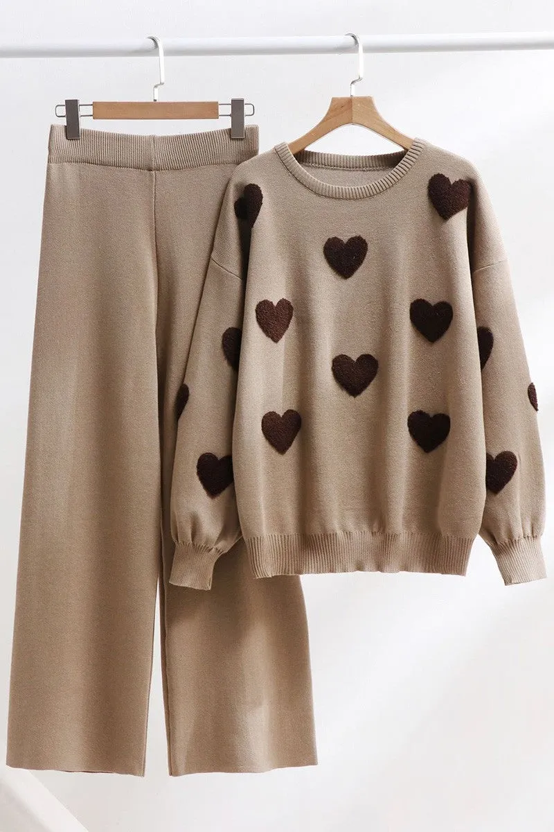 Heart Sweater & Pants Set
