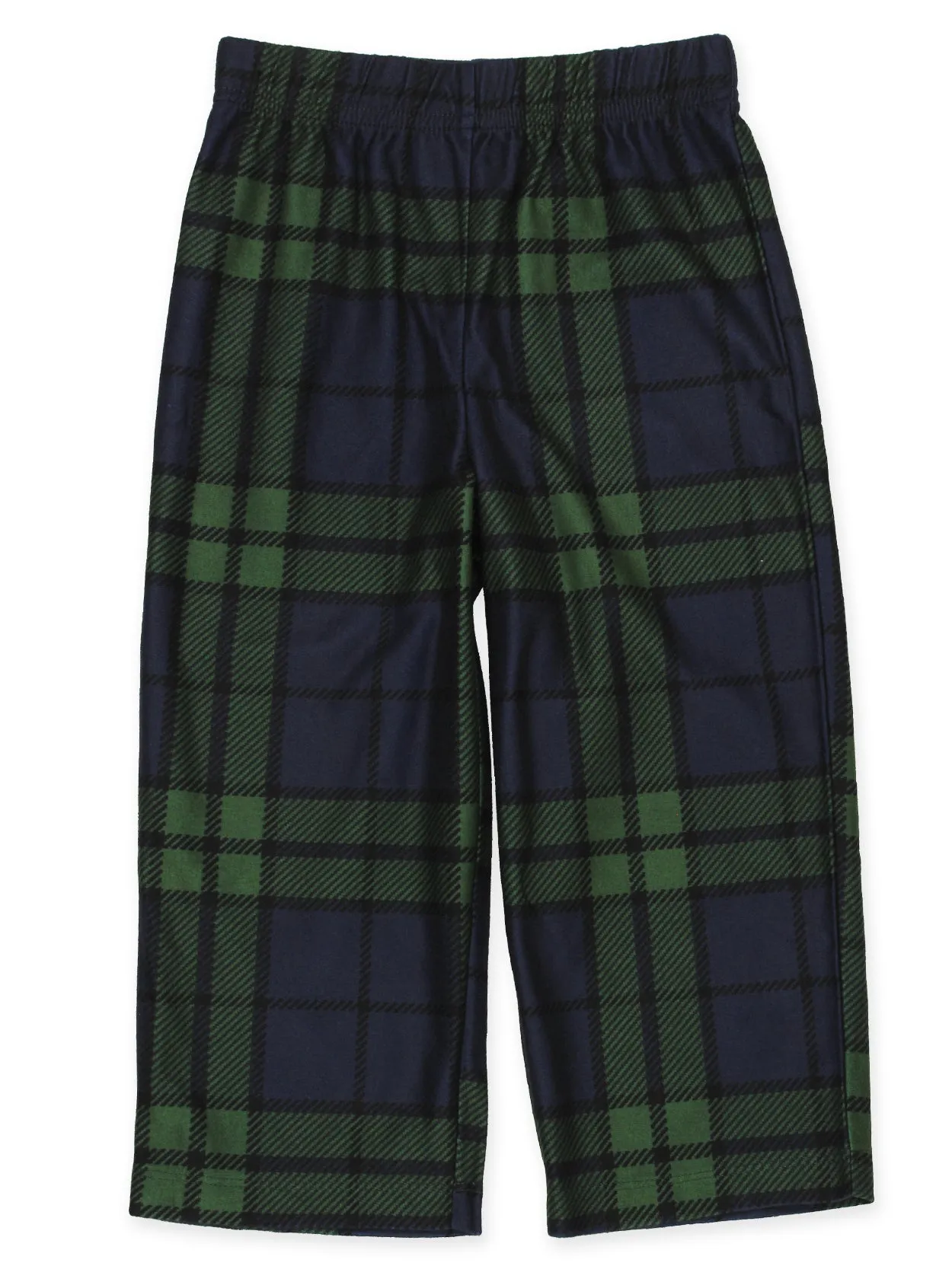Holiday Green Plaid Coat Style Pajamas Set