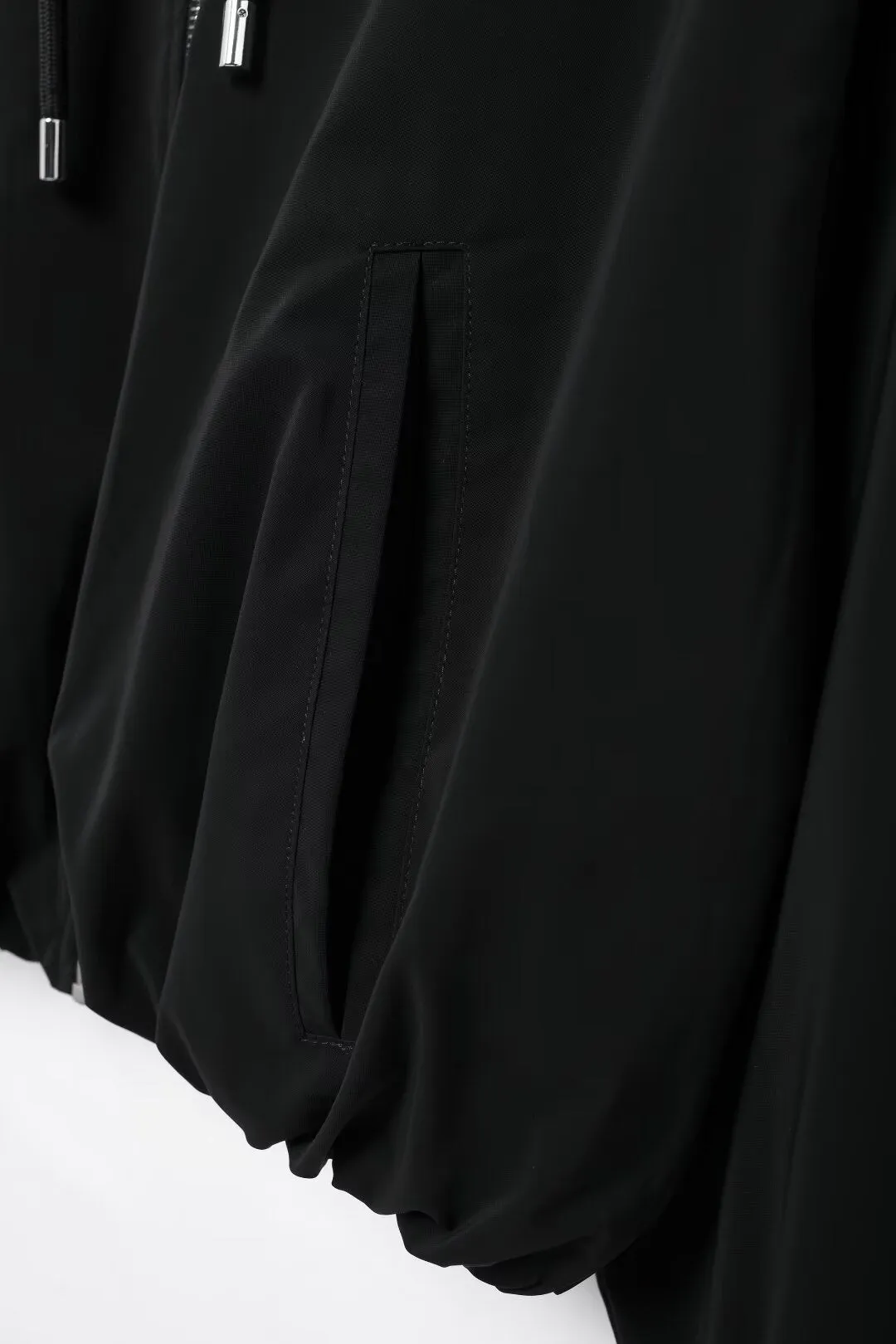Hooded Cinched Hem Jacket