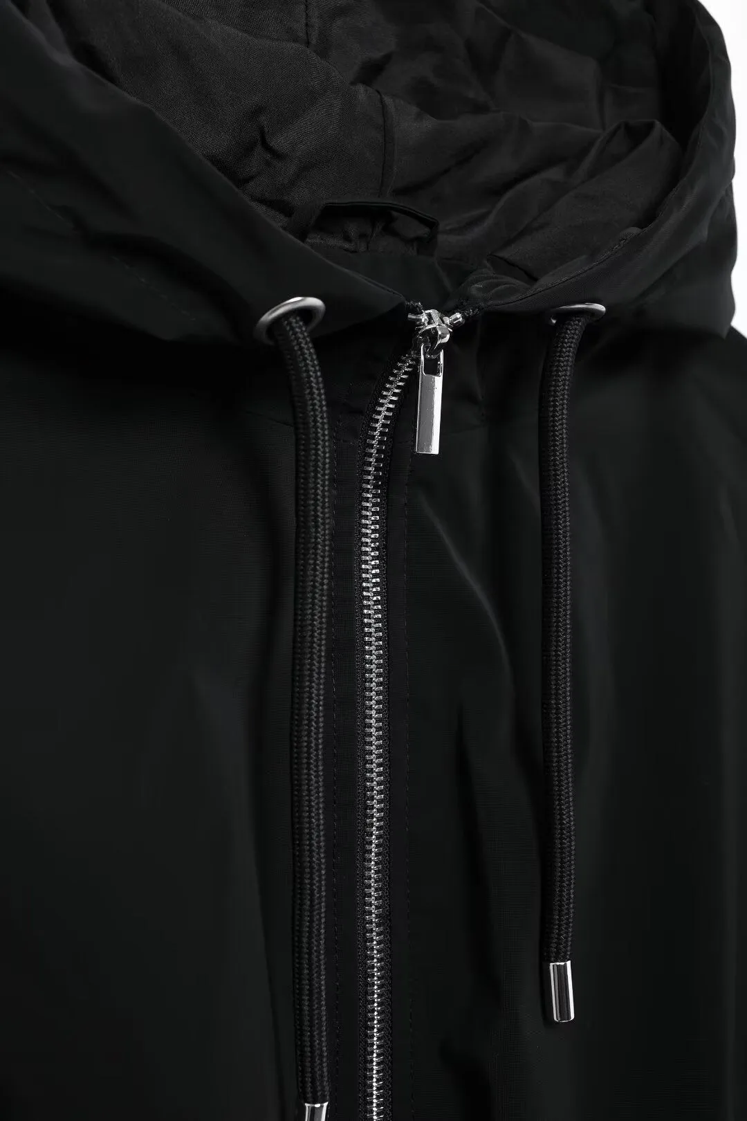 Hooded Cinched Hem Jacket