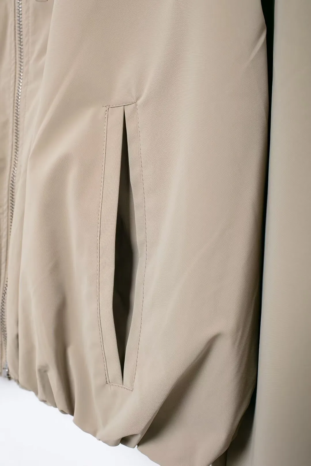 Hooded Cinched Hem Jacket