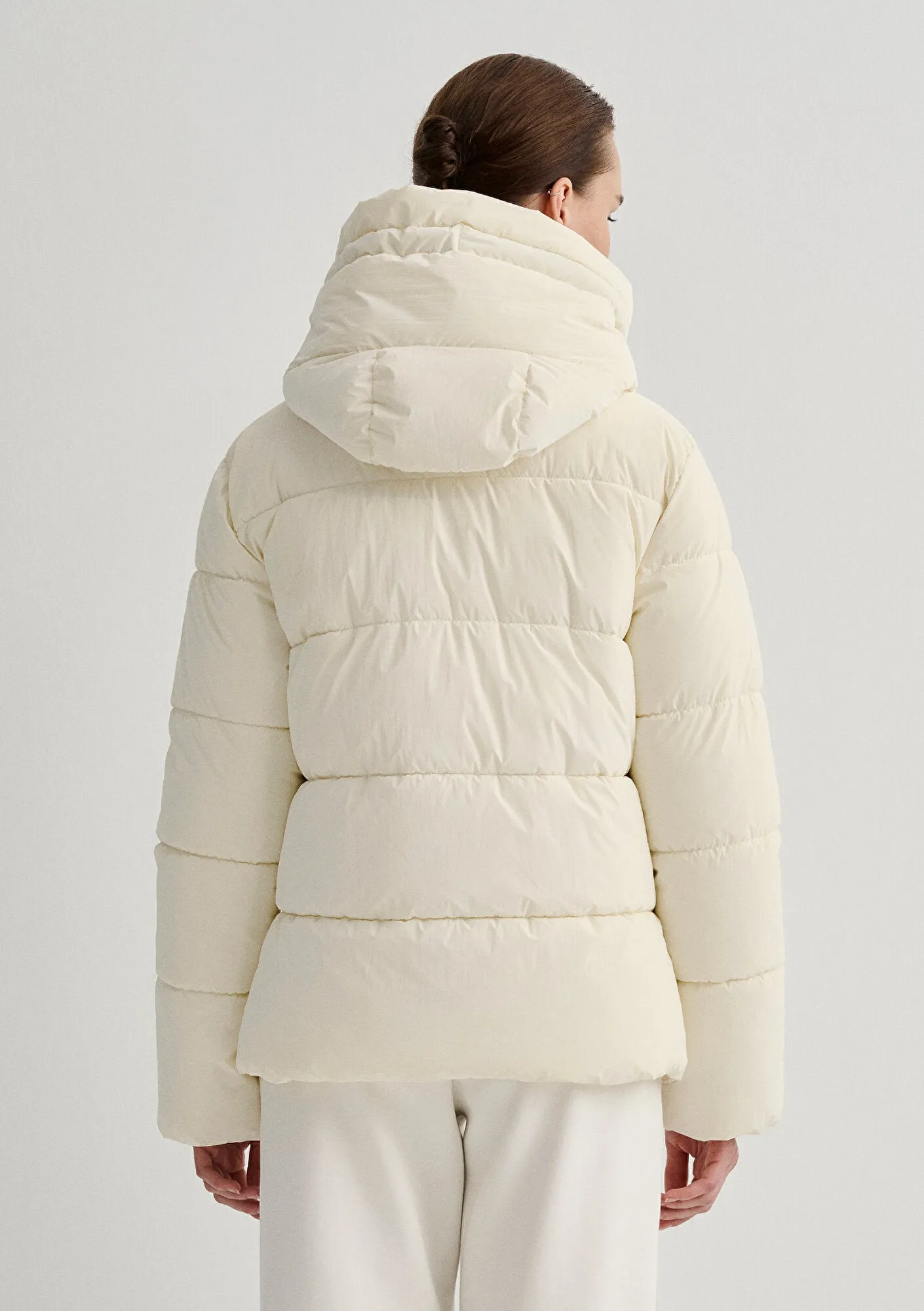 Hooded White Puffer Jacket