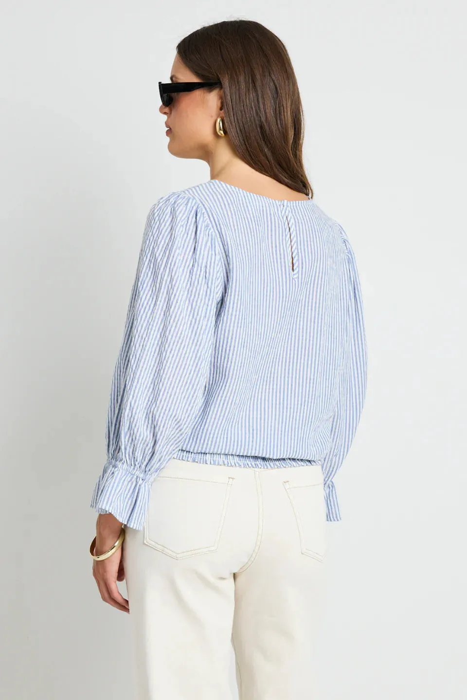 Imagine Blue Striped Top