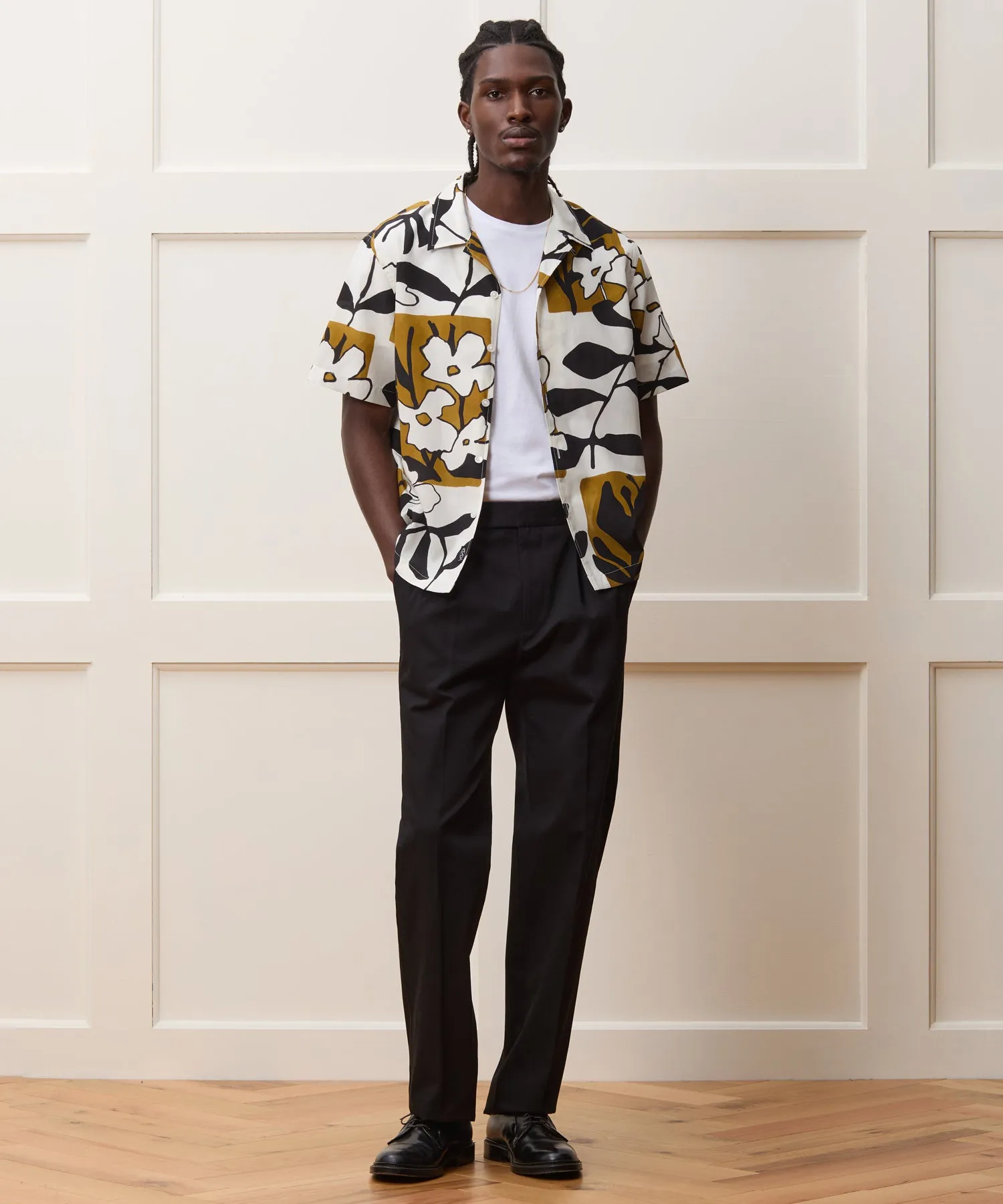 Italian Lightweight Cotton Side Tab Trouser