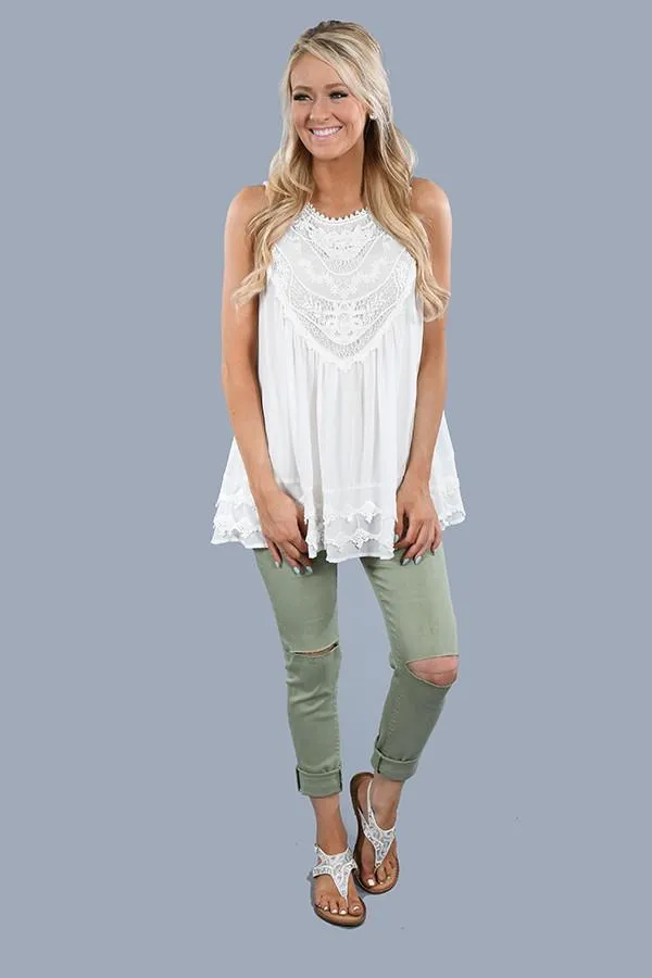 Ivory Lace Top