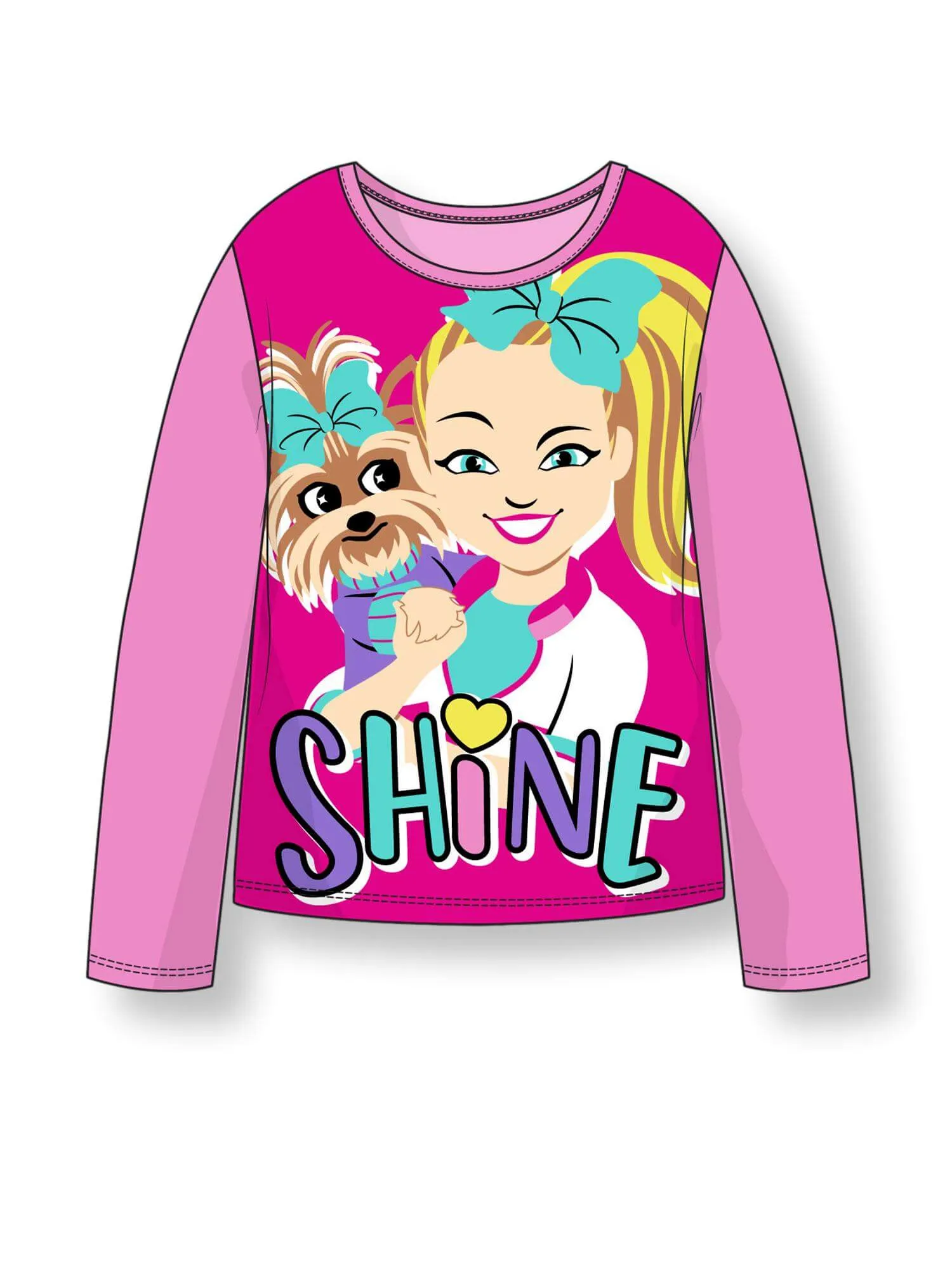 Jojo Siwa Girls' Pajama Outfit Kids 2pc Fleece PJ Set, 4-10, Pink