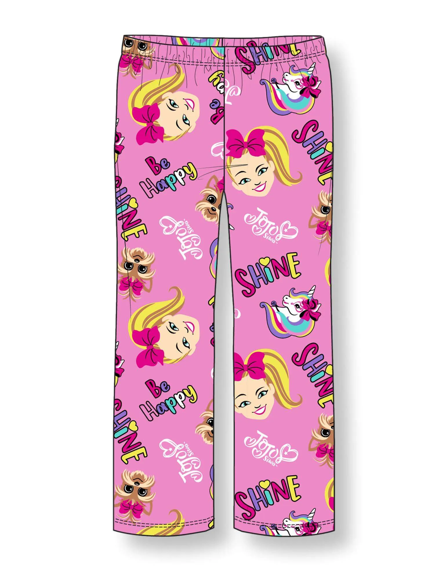 Jojo Siwa Girls' Pajama Outfit Kids 2pc Fleece PJ Set, 4-10, Pink